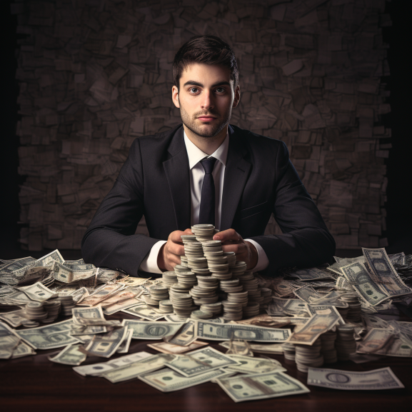 andel001r_Businessman_sitting_with_stacks_of_bills_and_a_pile_o_f3cb5b99-25a4-4984-a106-42a6e75b0c17